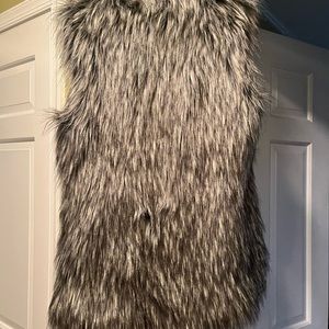 Grey faux fur grey vest!